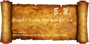 Bagóczky Margaréta névjegykártya